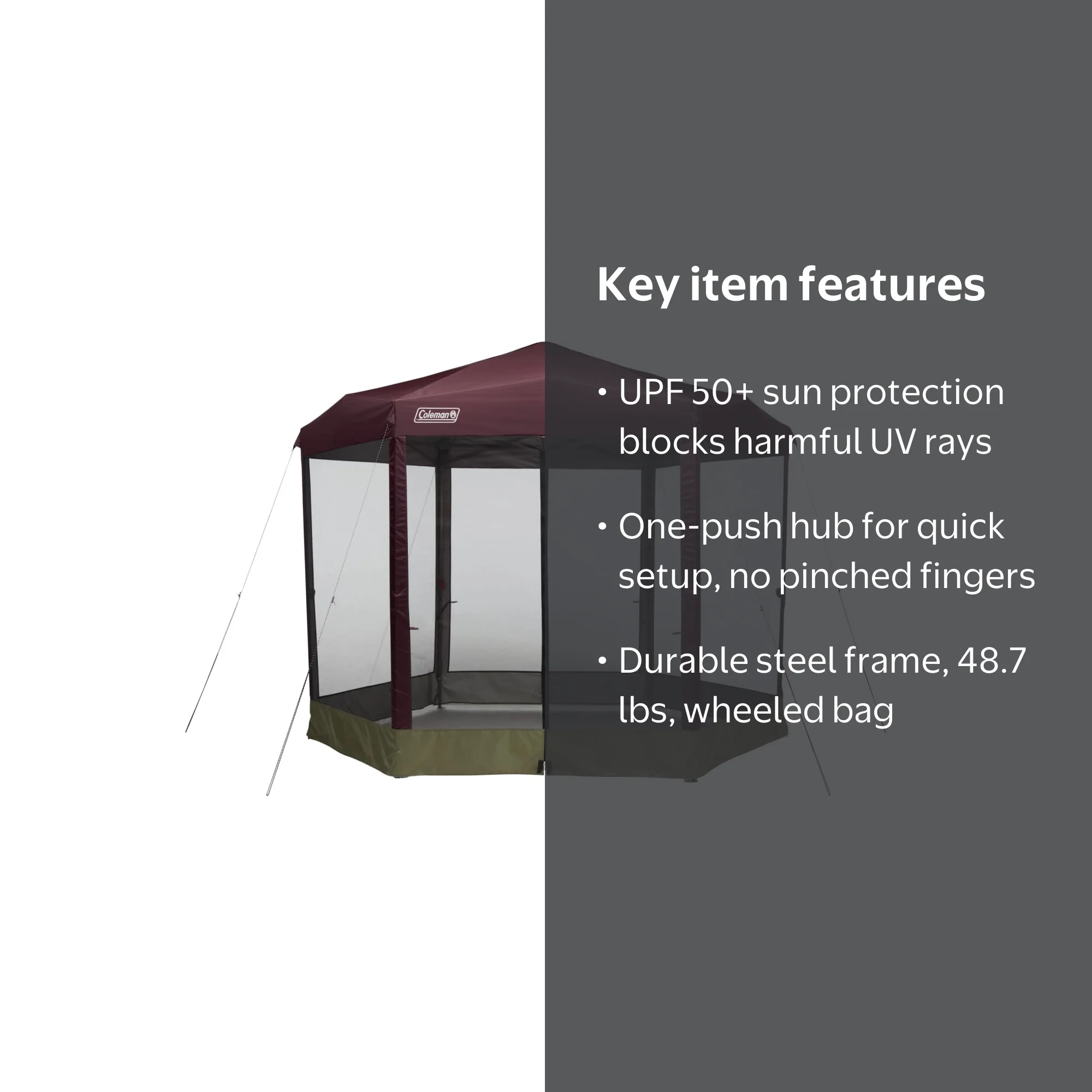 Free Shipping! Coleman Back Home 10.5 x 9 Screen House - Walmart