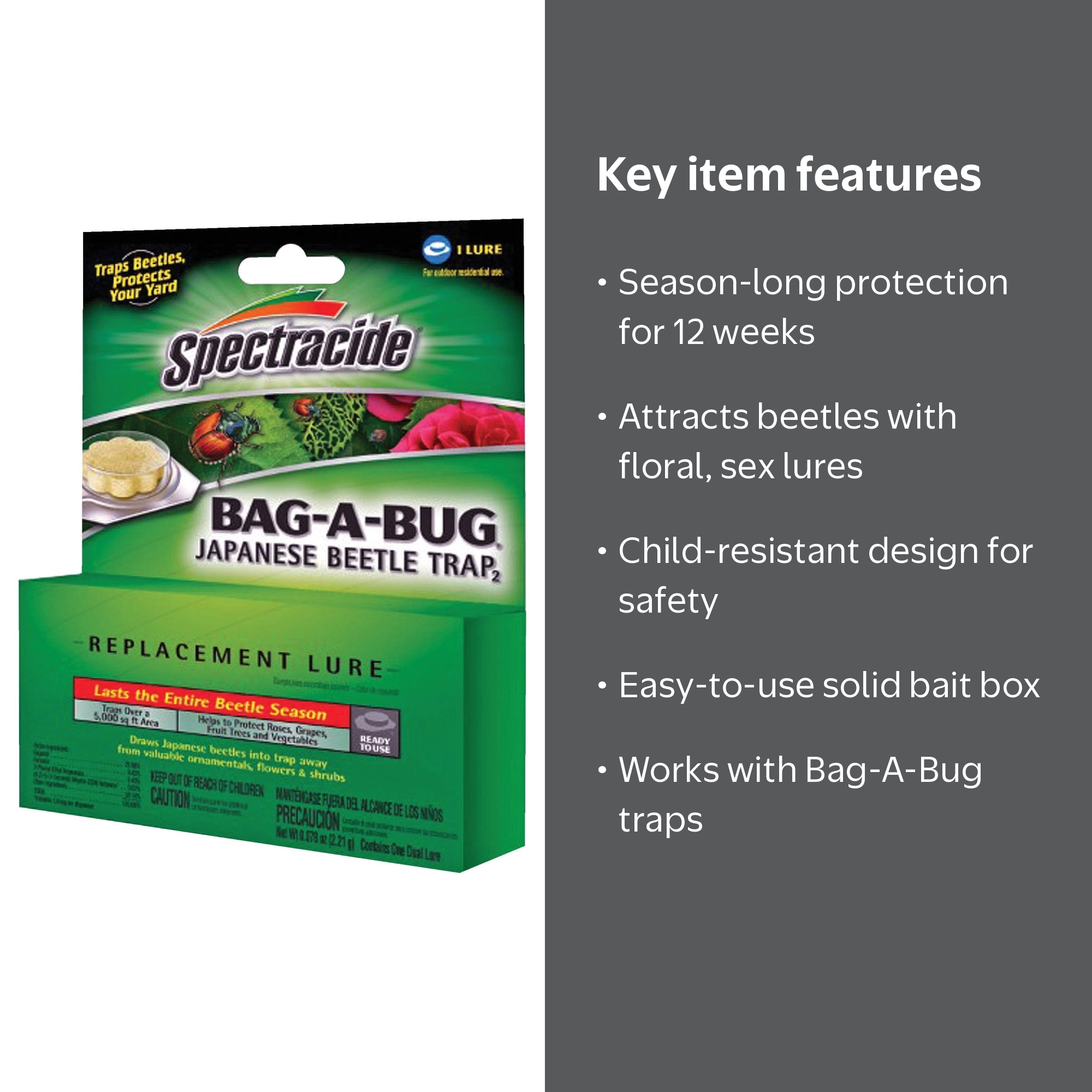 Spectracide Bag-A-Bug Japanese Beetle Replacement Lures, Dual