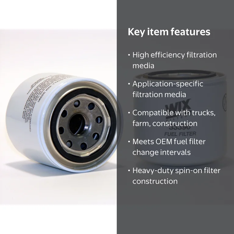 LFR① WIX Filters, Heavy Duty Spin-On Fuel Filter, 33390, Pack of 1