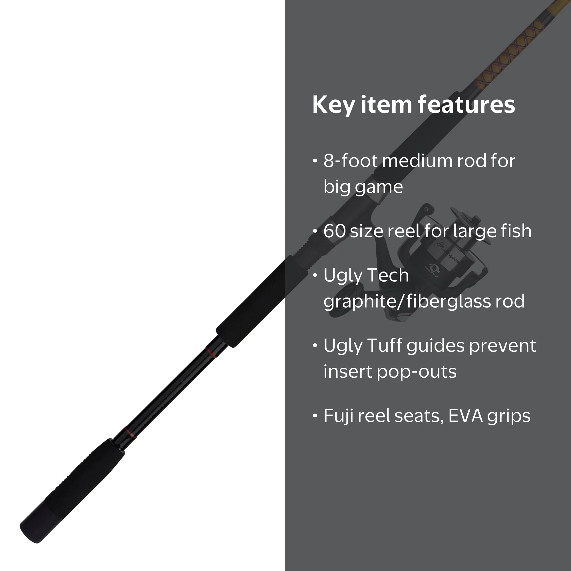ugly stik bigwater combo 8 Spinning For the challenge of big game fishing Ugly Stik Bigwater Spinning Reel