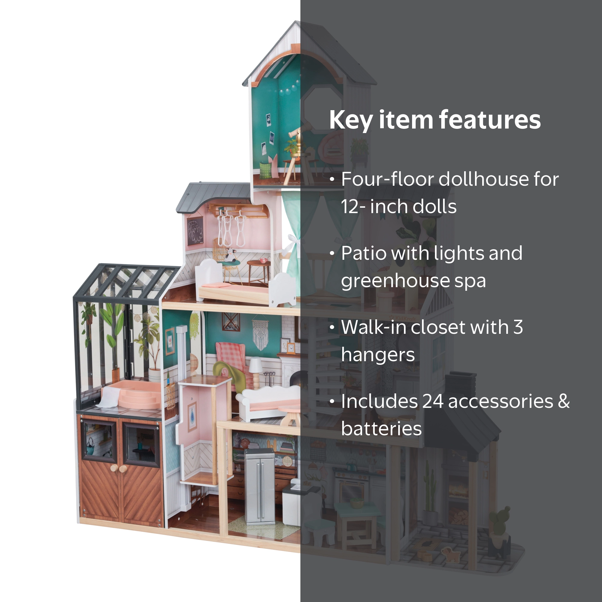 Kidkraft Large Dreamy Dollhouse - Celeste Mansion with 24 Piece 