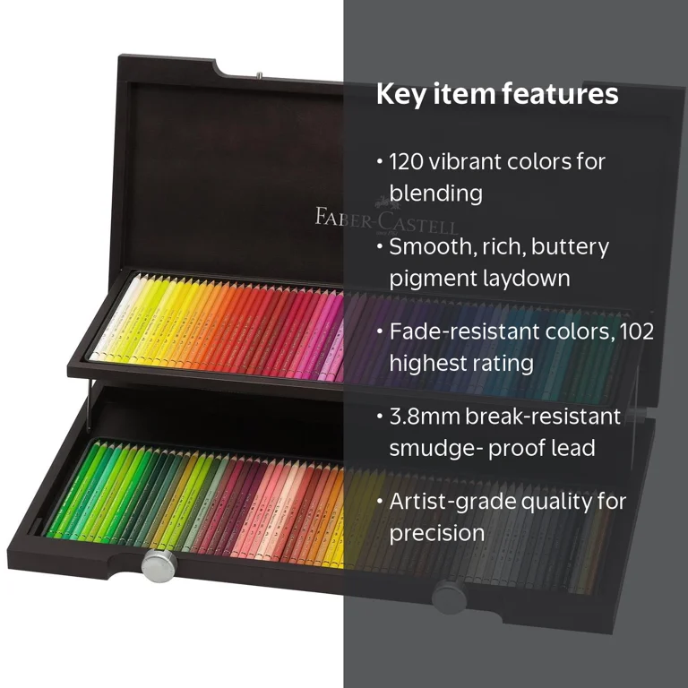 Faber-Castell Polychromos Color Pencils – 120 Colored Pencils