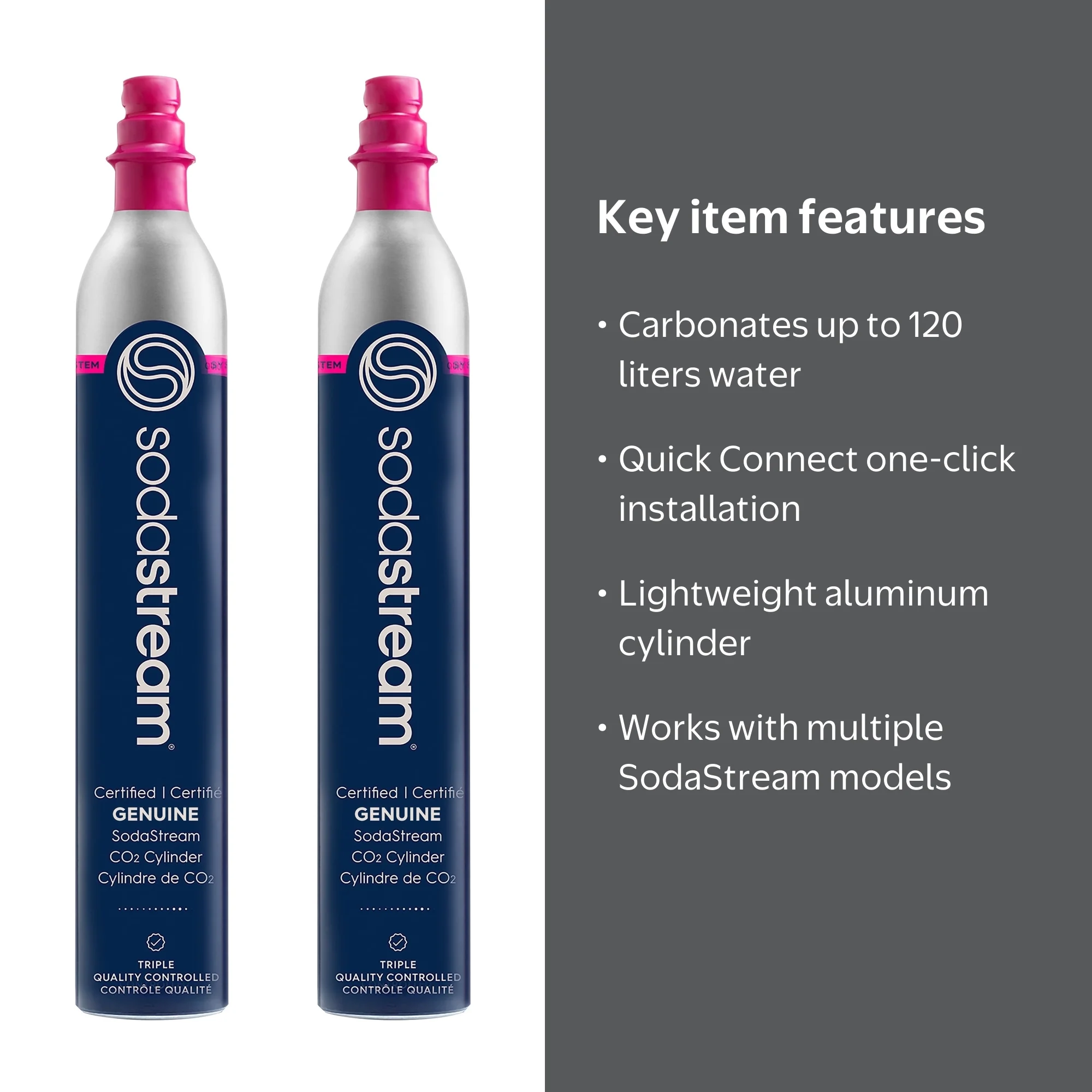sodastream Quick Connect CO2 Cylinder Spares, 2pk - Walmart.com