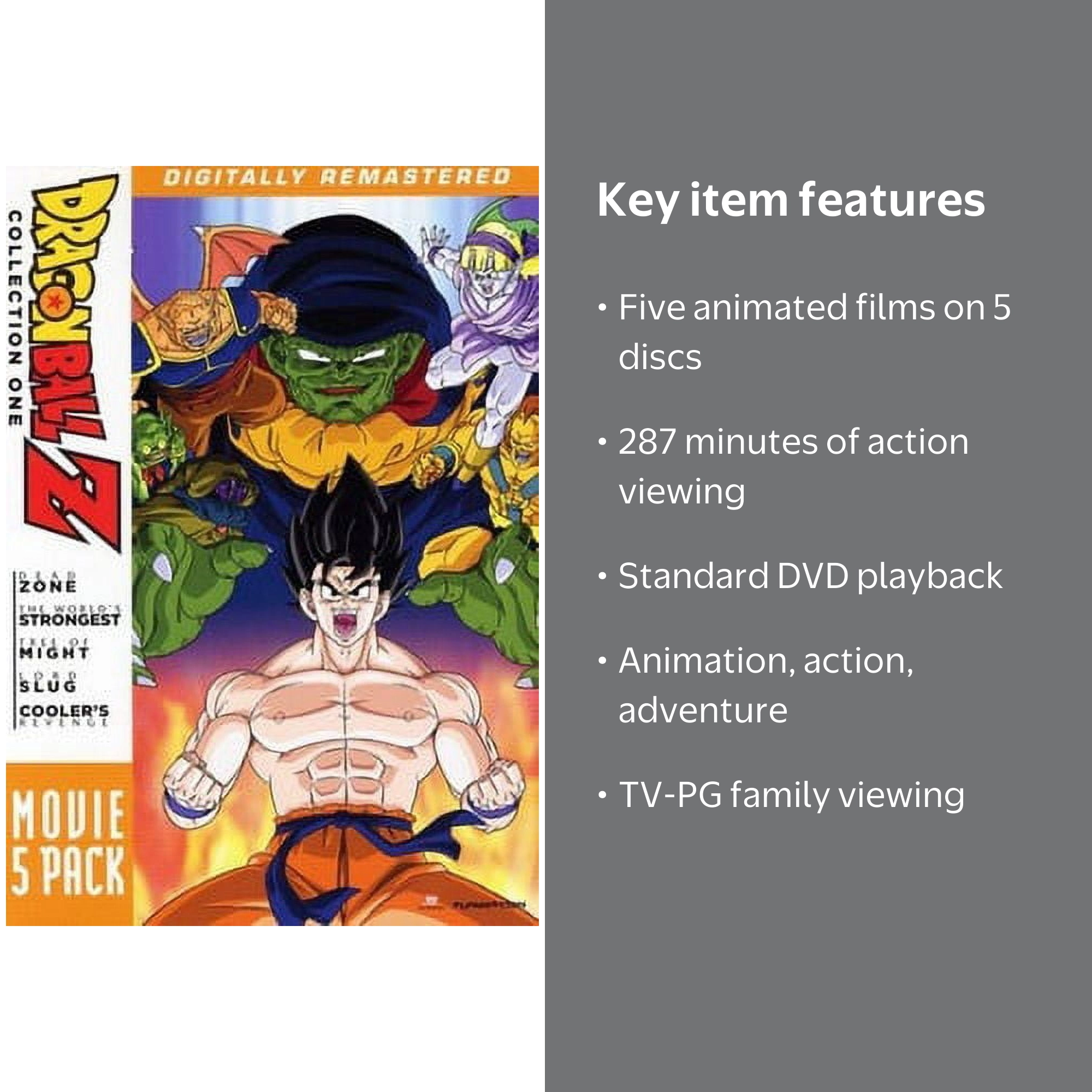 Dragon Ball Z-Movie Pack #1-Movies 1-5 (DVD CrunchyRoll) - Walmart.com
