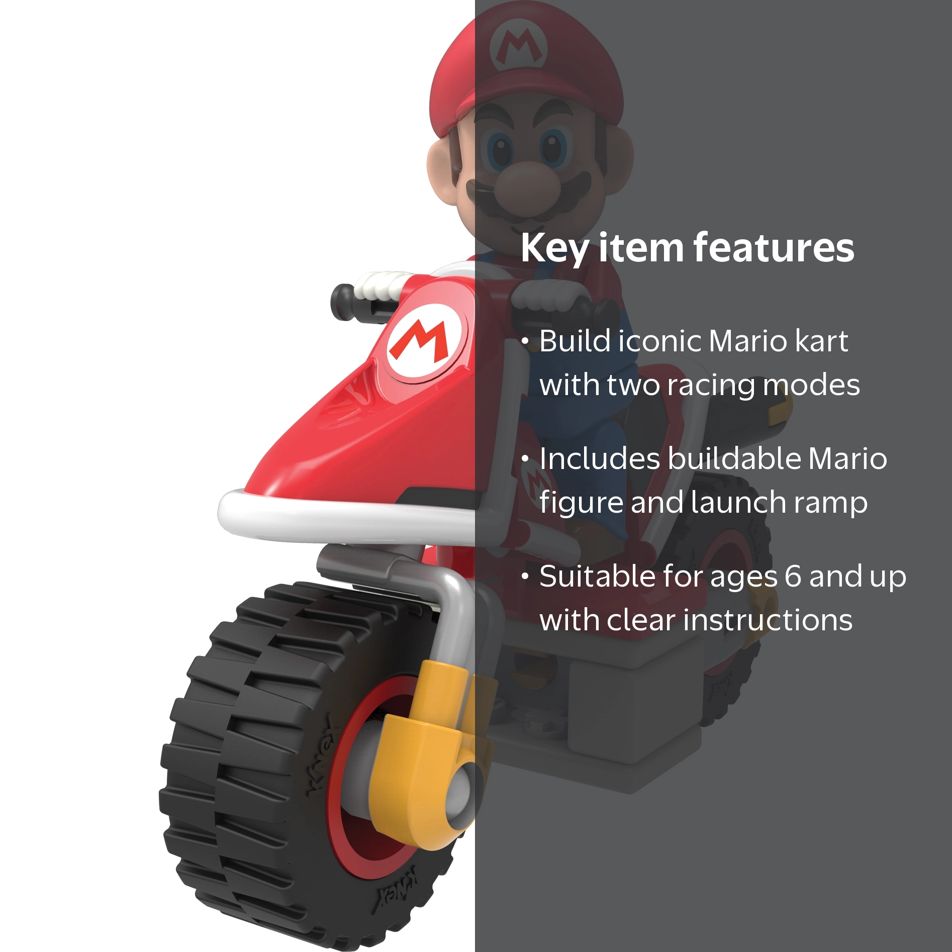 K'NEX - Mario Kart Bike Building Set - 26 Pieces - Ages 6