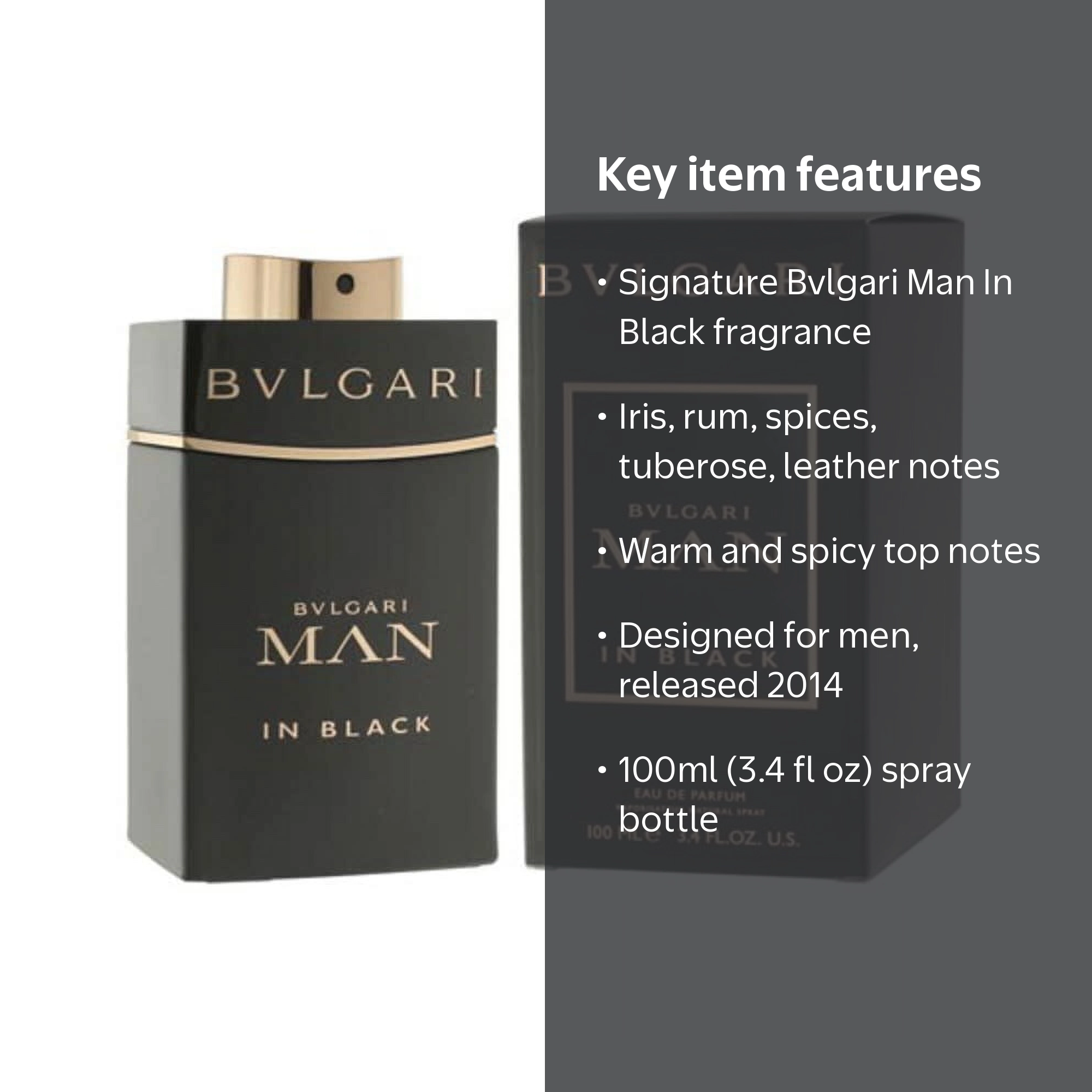Bvlgari, Man In Black Edp Spray, 100ml, Unisex Fragrance - Walmart.com