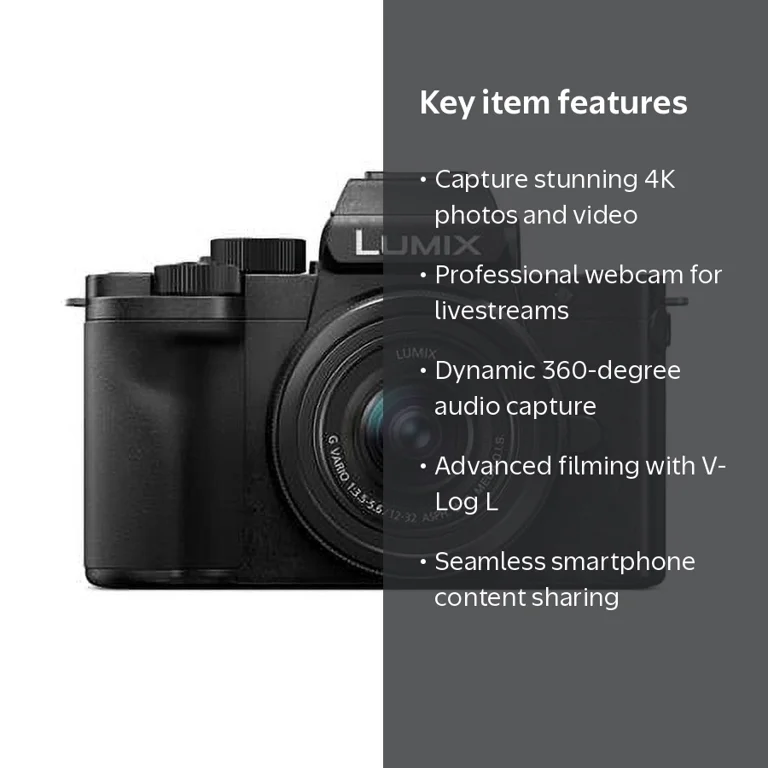 Panasonic LUMIX DC-G100D Mirrorless Camera with G Vario 12-32mm f