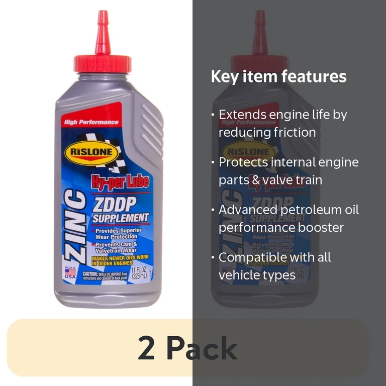 2 pack) Rislone Hy-per Lube Zinc ZDDP Supplement, Automotive