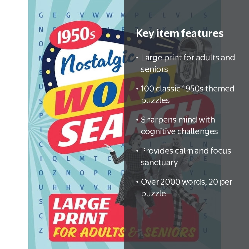 D&e Press Books, Nostalgic Word Search Adults and Seniors, 100
