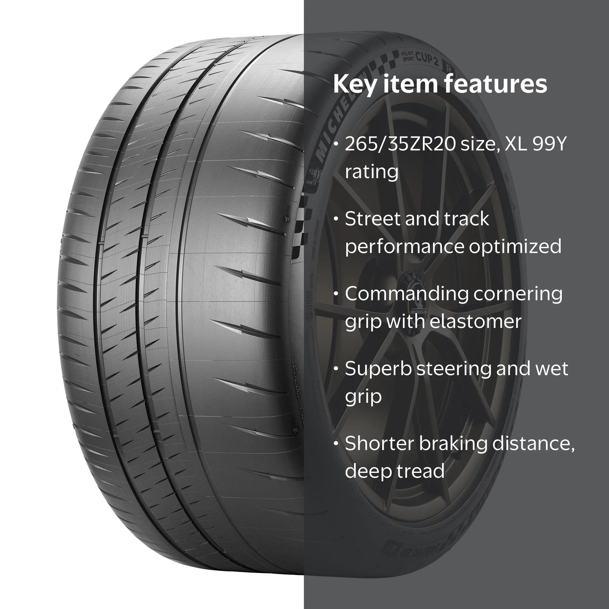 Michelin Pilot Sport Cup2 265/35ZR20 (99Y) XL Passenger Car Tire