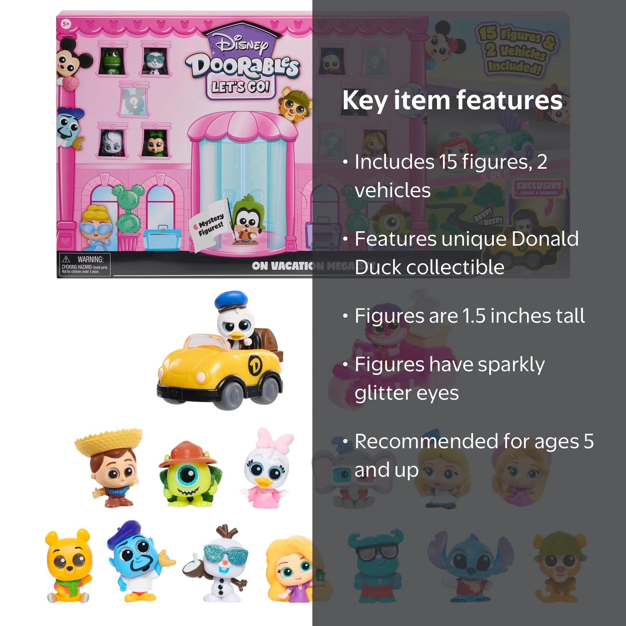 Disney Doorables Mega Vacation Set, Exclusive New Pack, Kids Toys