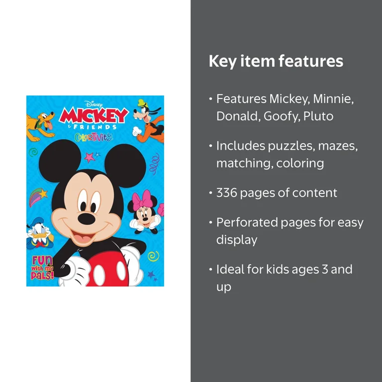 Disney Mickey: Fun with My Pals: Colortivity, 336 pages (Paperback