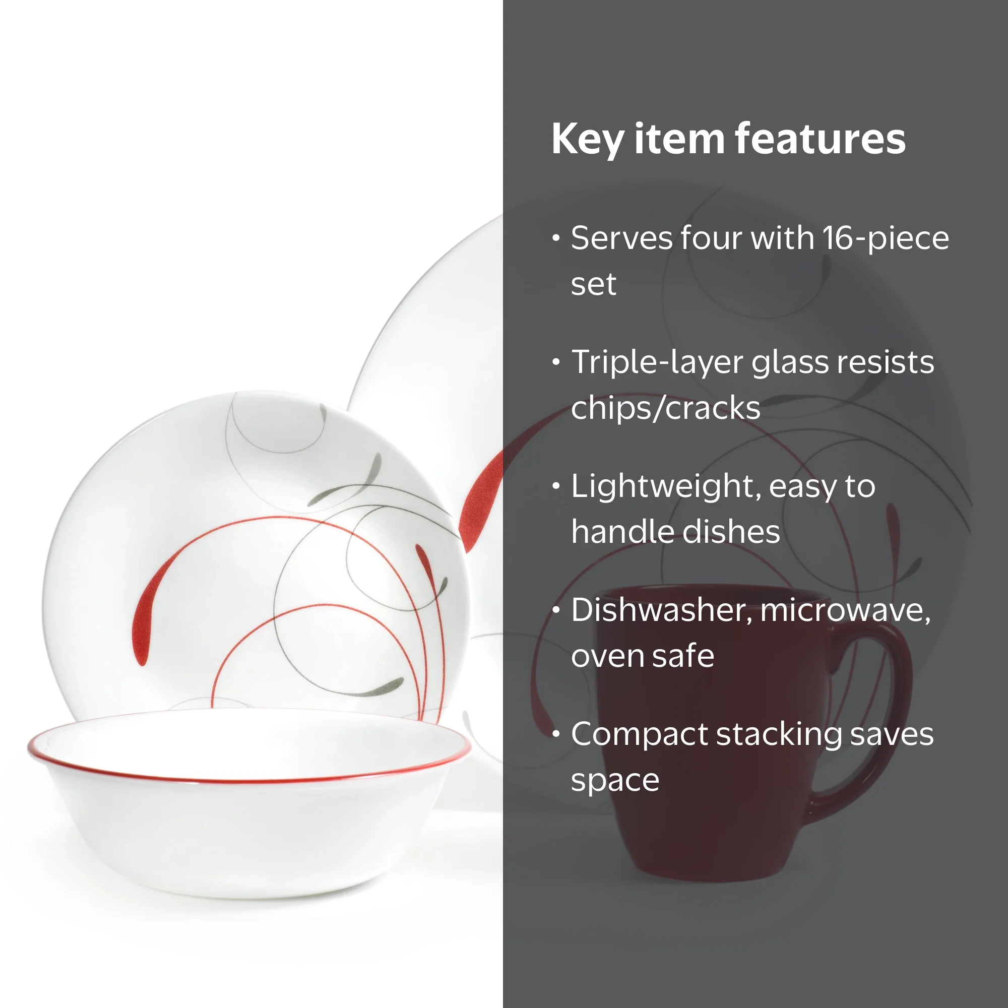 Corelle Livingware Splendor 16-Piece Dinnerware Set - Walmart.com