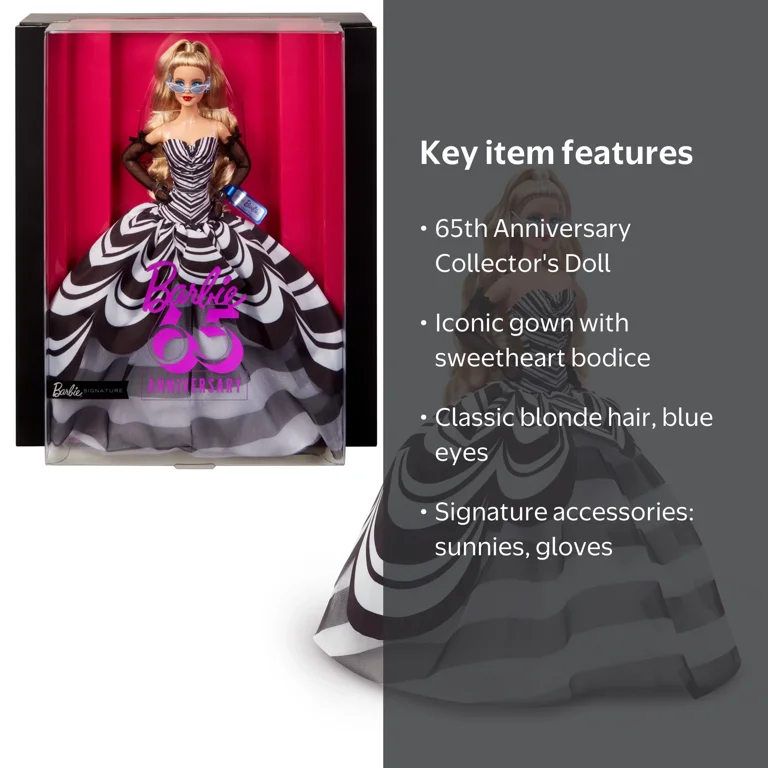 Barbie, Signature Collectible Doll, 65th Anniversary Blonde Gown