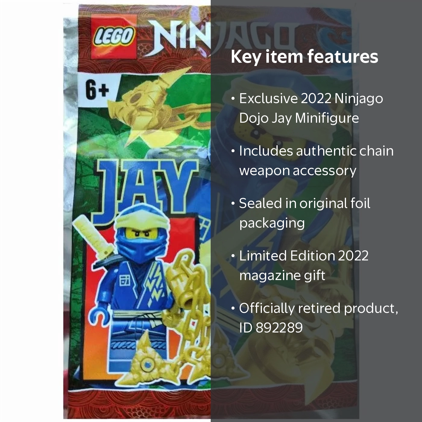 LEGO Ninjago Jay #10 Minifigure Foil Bag 892289 (SEALED) - Walmart.com