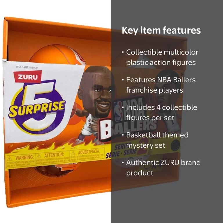 ZURU, NBA Ballers Series 2 Collectible Figures, Multicolor, 4-pc