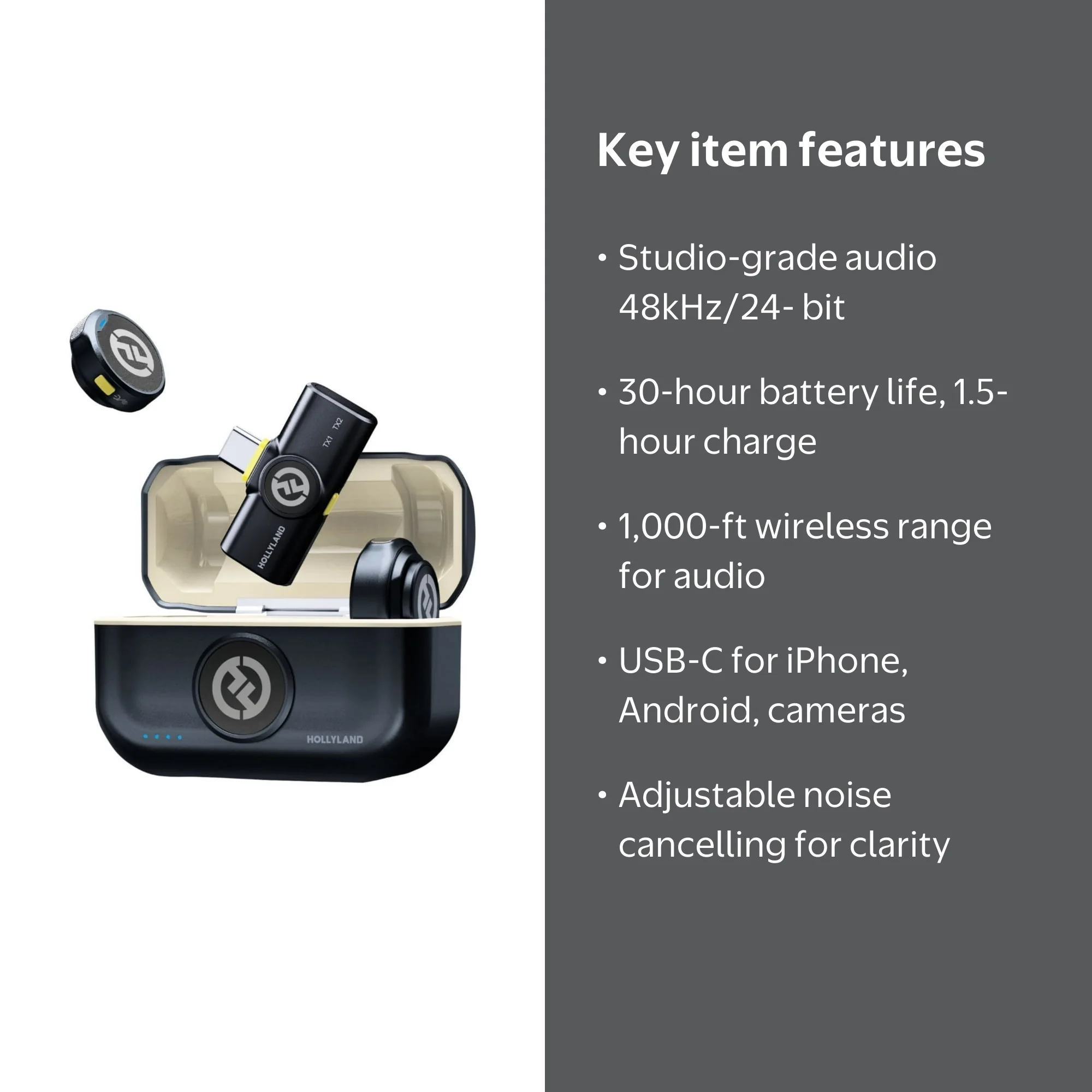 iPhone/AndroidHollylandLARKM2ワイヤレスマイク訳あり Amazon.com: Hollyland Lark M2 Wireless Microphone for iPhone14