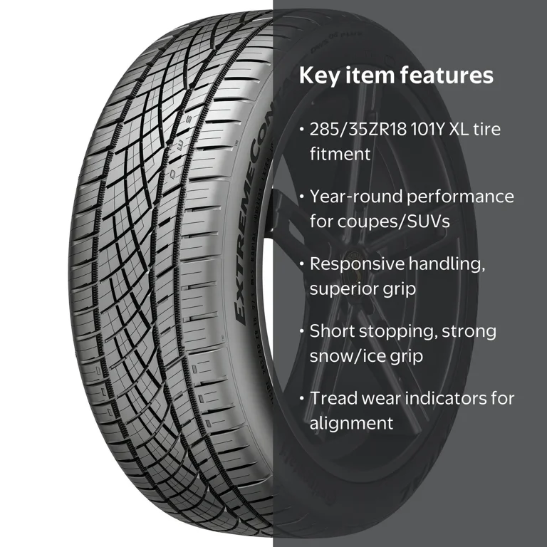 Continental ExtremeContact 285/35R18未使用品 Continental, Passenger Tire, 285/35ZR18, All Season with XL