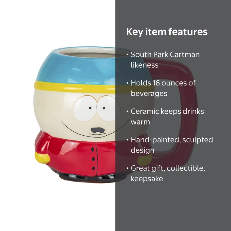Zak Designs 16oz Southpark Cartman Ceramic Sculpted Mug - Walmart.com