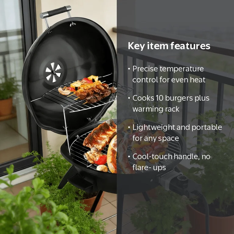 NOBRAND 1600W Black Stainless Steel Electric Grill - Walmart.com