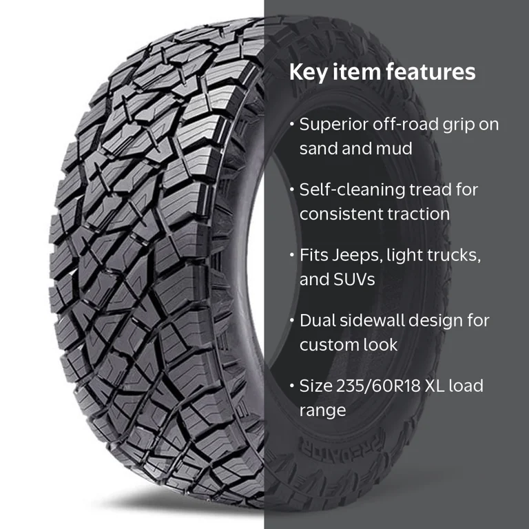  PREDATOR 23.5センチ　AG Predator New Mutant X-AT All Terrain Tire, 235/60R18 107H XL