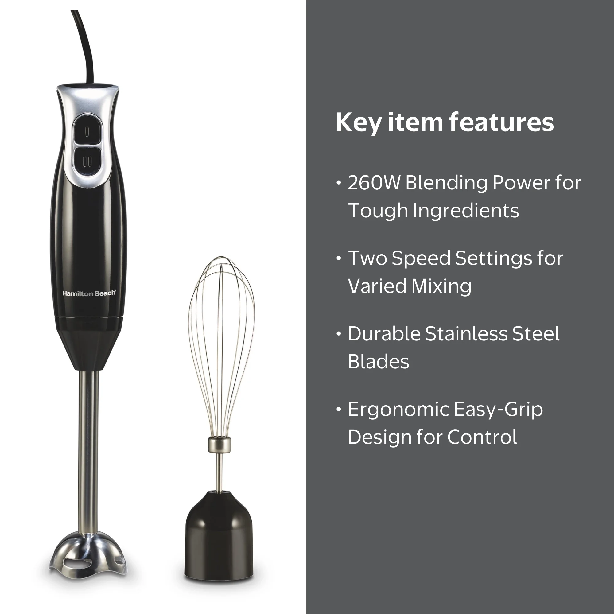 Hamilton Beach 2-Speed Immersion Hand Blender for Kitchen with