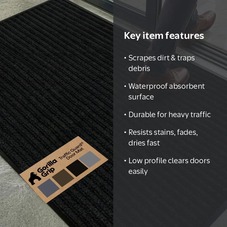 GORILLA GRIP, Door Mat, 72x48, Waterproof Traffic Guard - Walmart.com