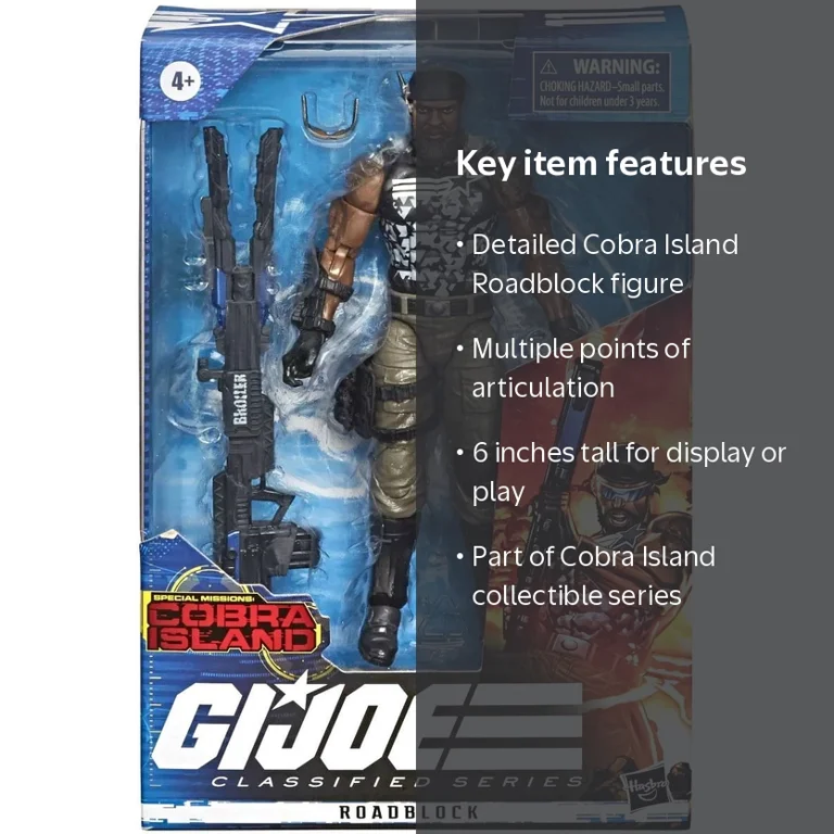 G.I. Joe, Cobra Island Roadblock Action Figure, 6 inch, with