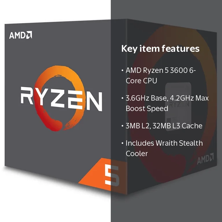 AMD Ryzen 5 3600 CPU, 6-Core, 12-Thread, 4.2 GHz AM4 Processor AMD Ryzen 5 3600 CPU, 6-Core, 12-Thread, 4.2 GHz AM4 Processor