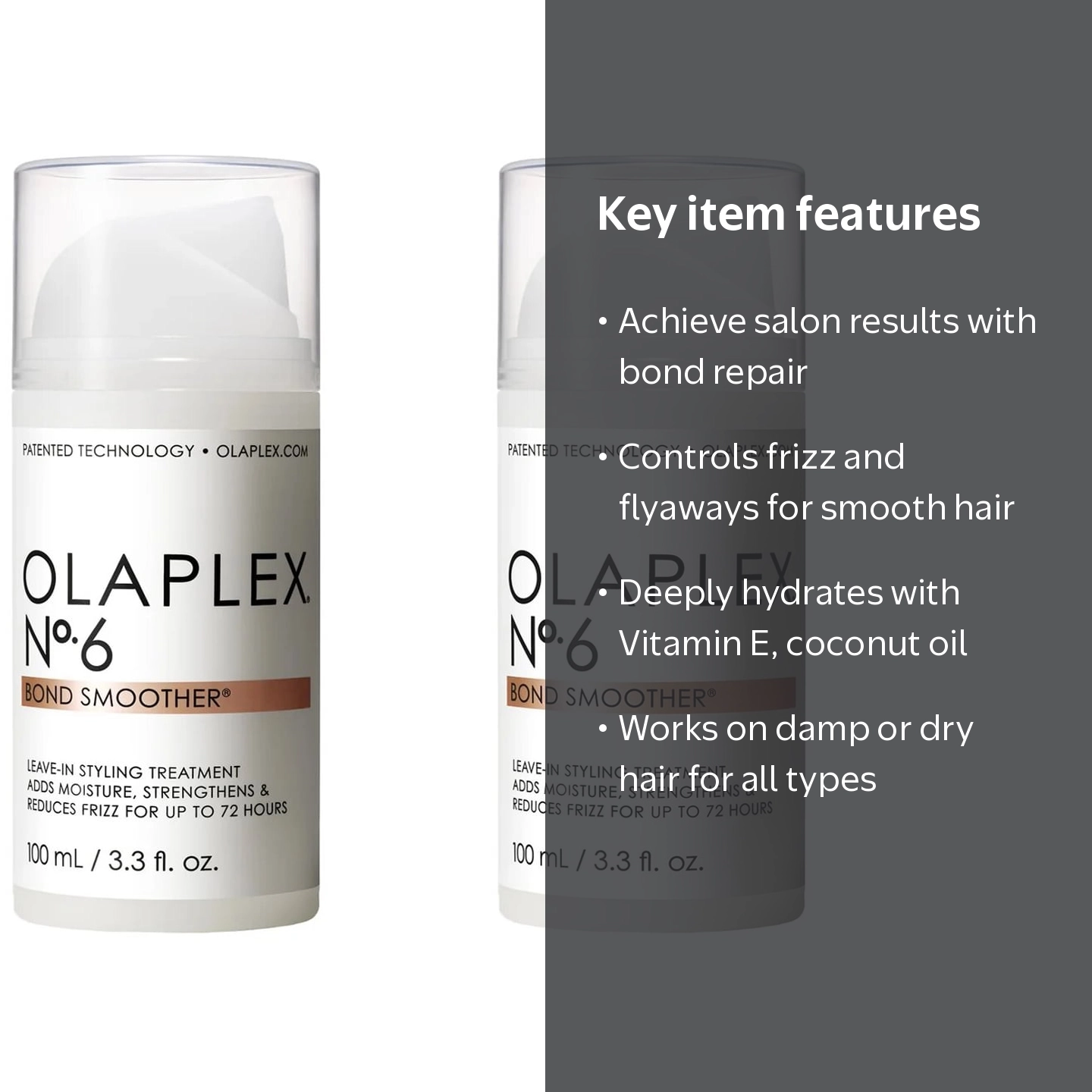 Olaplex No 6 Bond Smoother Styling Treatment, Pack of 2, 3.3 oz