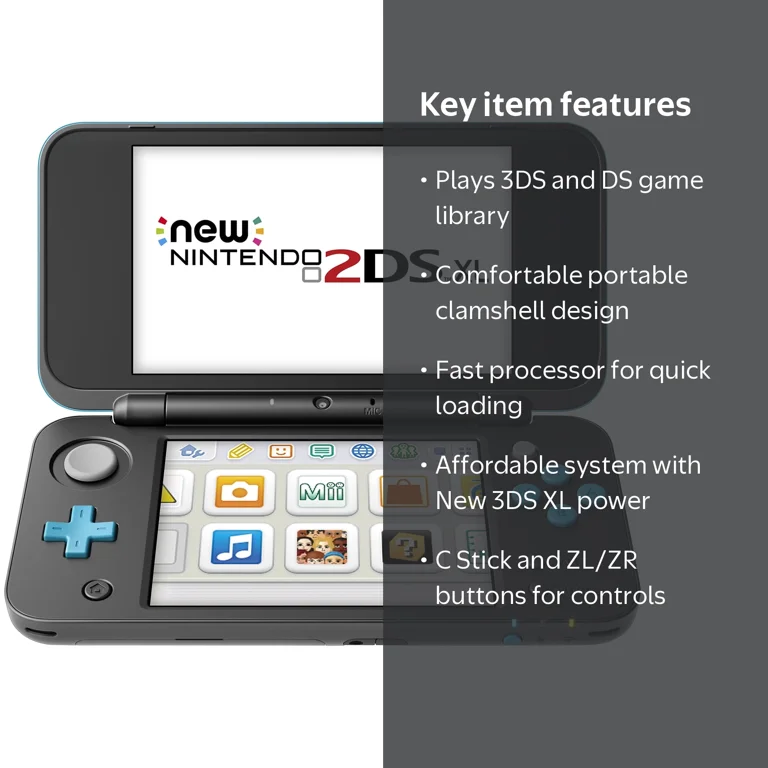 Nintendo, Nintendo 2DS XL Portable Gaming Console, Black and