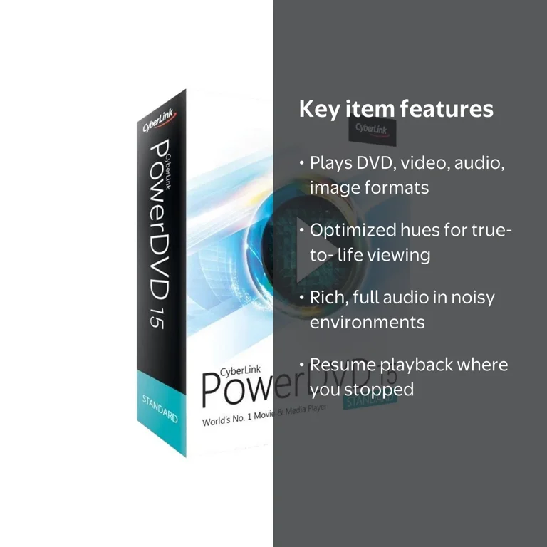 PowerDVD Standard - (v. 15) - license - 1 user - ESD - Win