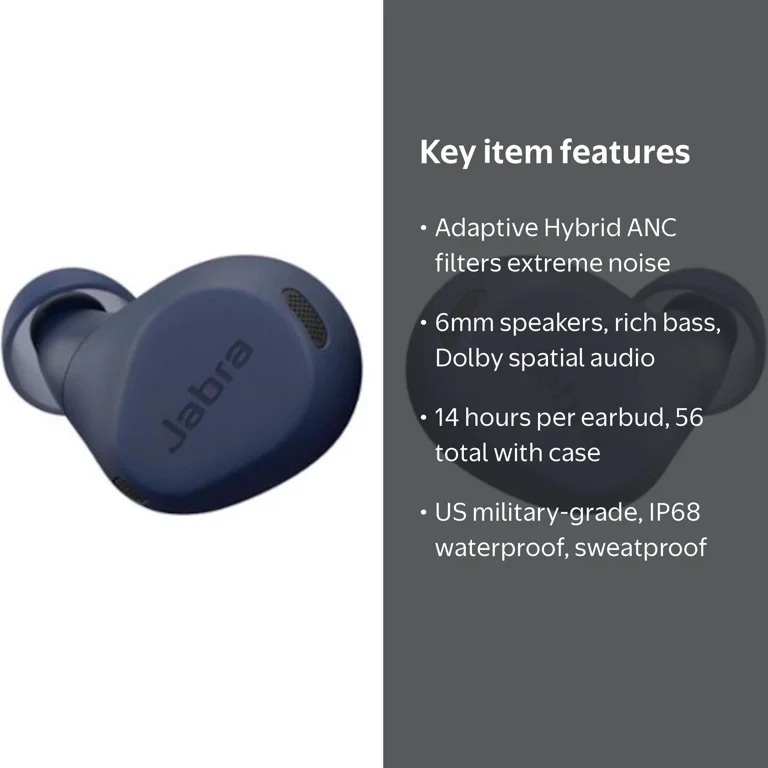 Jabra Elite 8 Active Bluetooth Earbuds, Adaptive Noise Cancelling