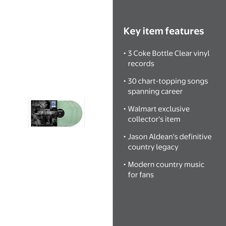 Jason Aldean - 30 Number One Hits - Walmart Exclusive Coke Bottle