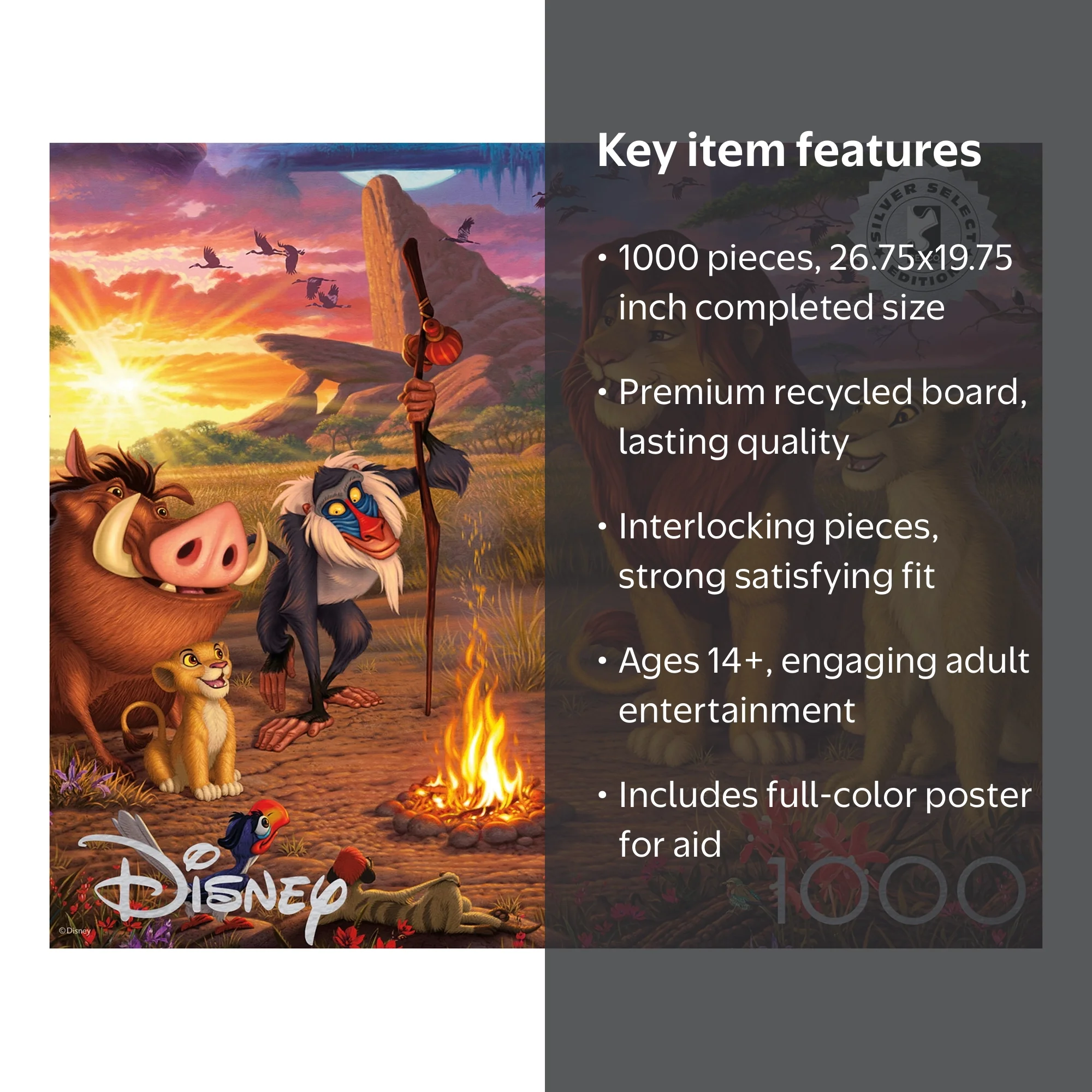 Ceaco The Lion King Vignette 1000-Piece 26.75 x 19.75-Inch