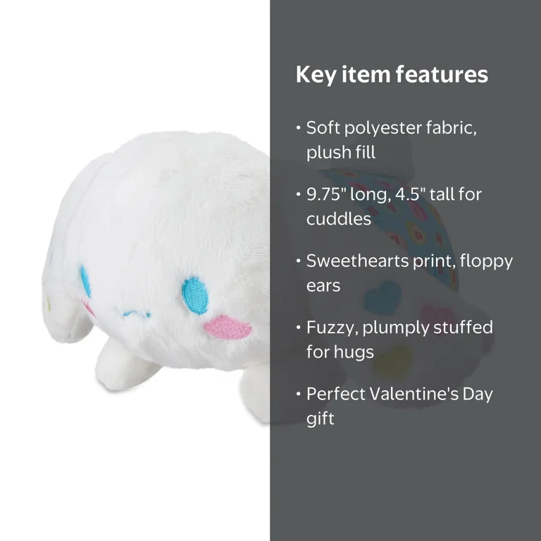 Sanrio Cinnamoroll™ Plush with Sweethearts Candy Print Fabric
