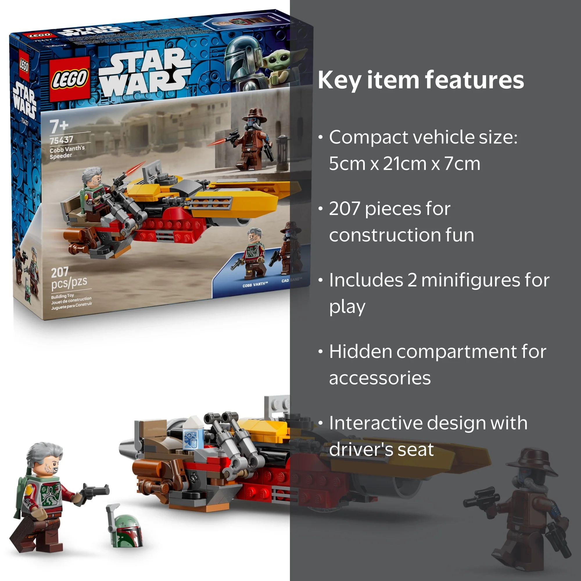 空ページ LEGO, Star Wars Cobb Vanth's Speeder Building Toy, 75437, 207