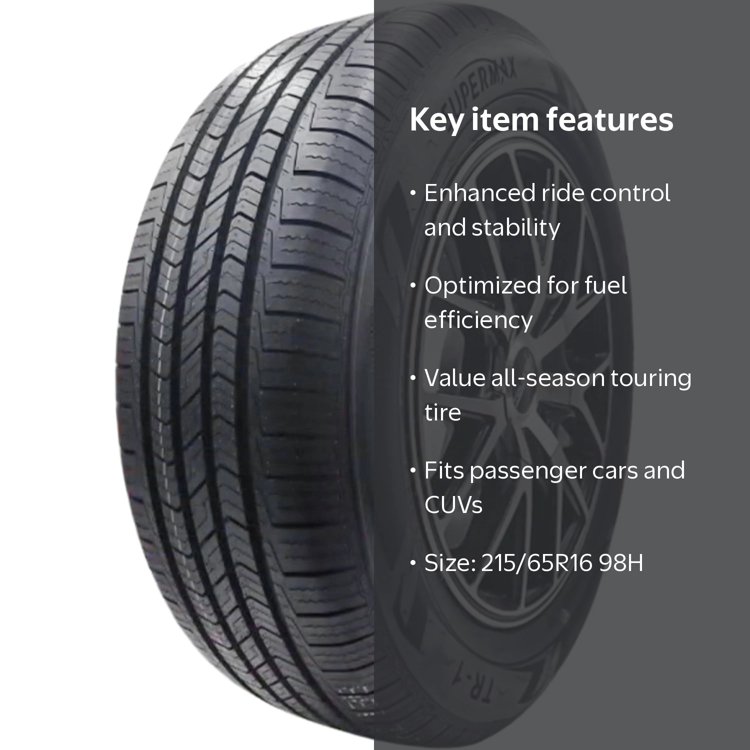 Supermax TR-1 215/65R16 98H Tire - Walmart.com