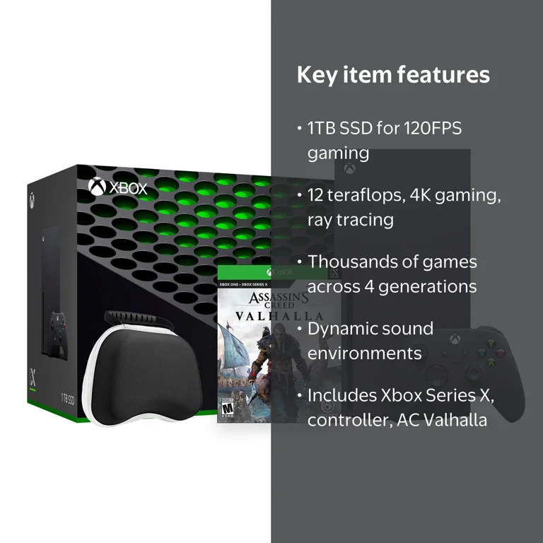 Microsoft Xbox Series X 1TB SSD Console Bundle - Black Wireless