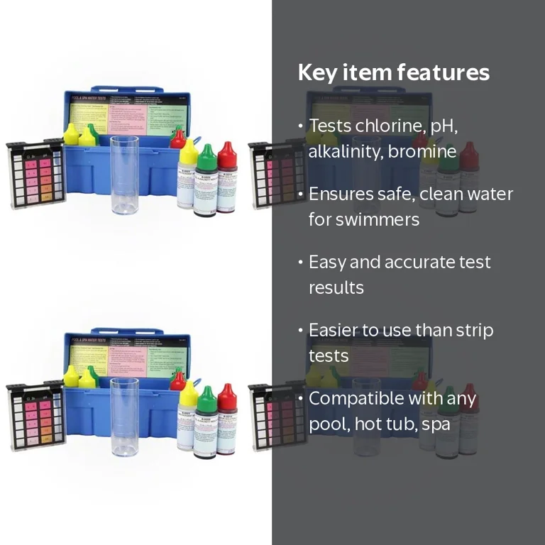 Taylor K-1004 Safety Plus Swimming Pool Chlorine Bromine Test Kit