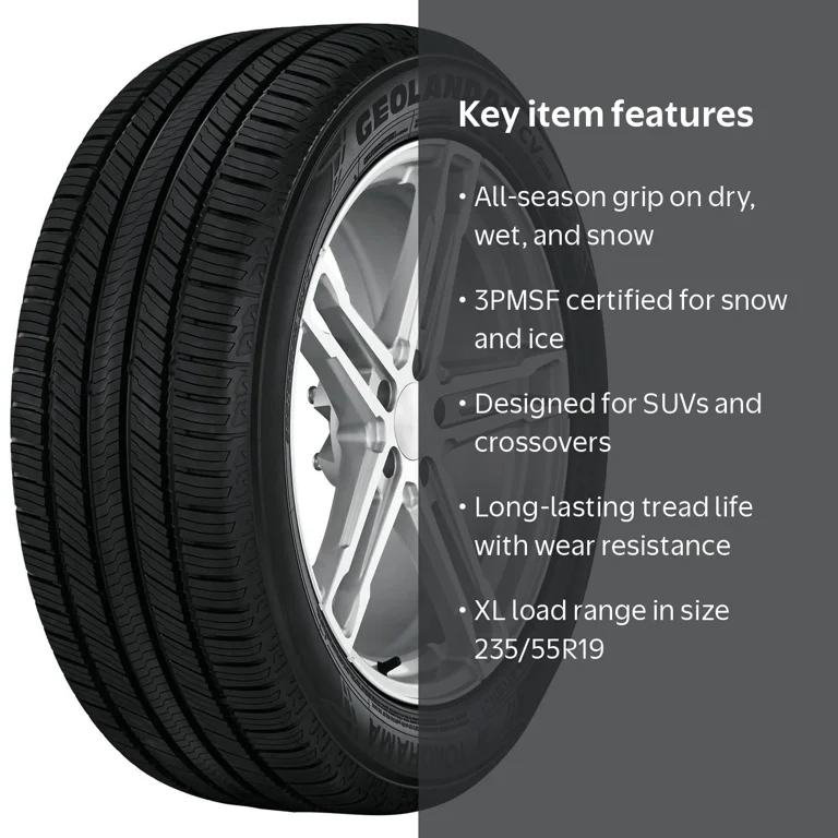 Yokohama Geolandar CV G058 All Season SUV Crossover Tire 235/55R19