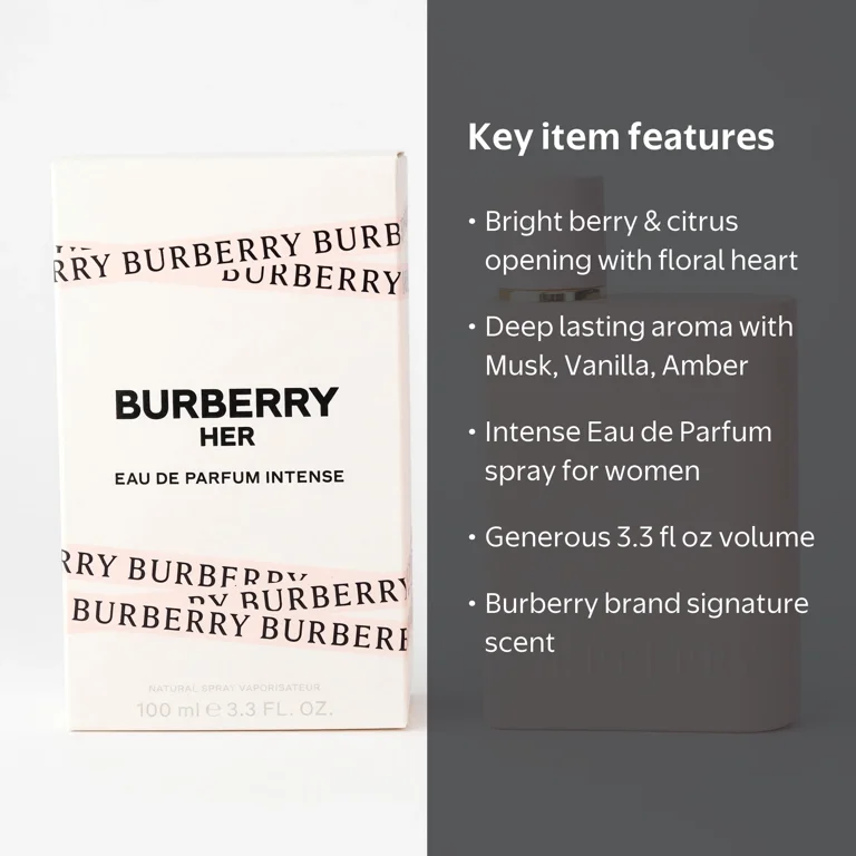 Burberry Her Intense EDP Spray, 3.3 oz, 3616305181060 - Walmart.com