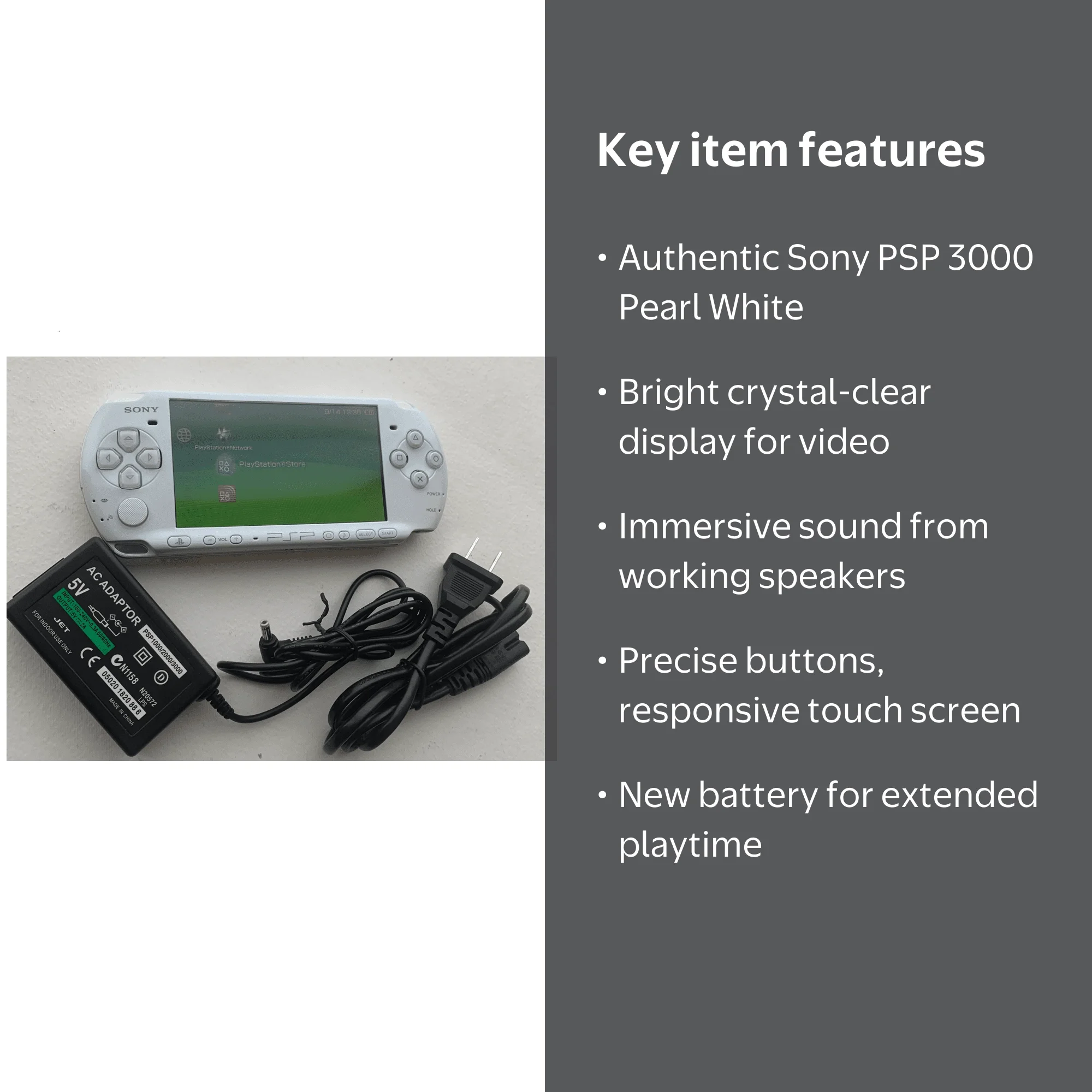 Sony PlayStation PSP 3000 Handheld Game System, WiFi Enabled