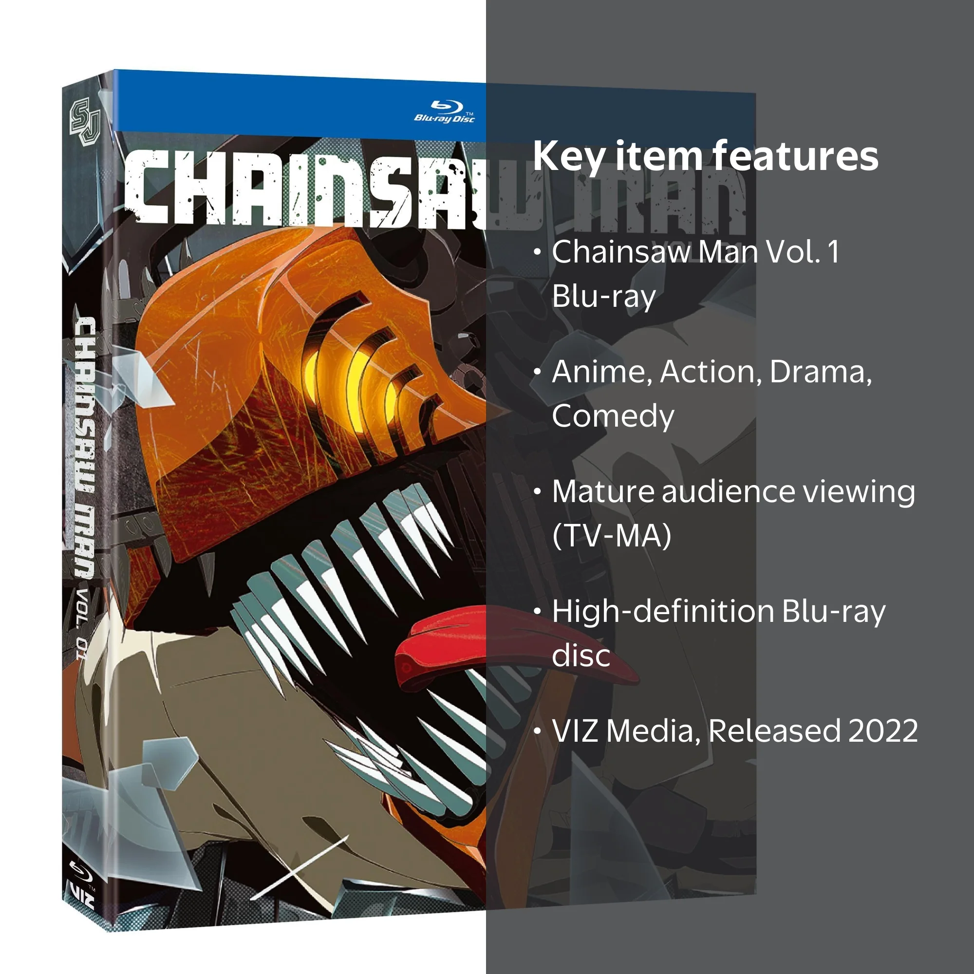 Chainsaw Man Vol. 1 (Blu-ray), Action, VIZ Media - Walmart.com