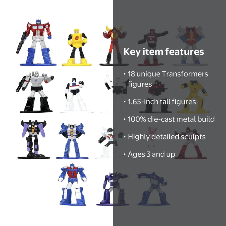 極小！NANOサイズ！ジャダトイズ　トランスフォーマー　コンボイ　ダイキャスト Transformers, 18-Pack Die-cast Figures, Nano Size, Red - Walmart.com