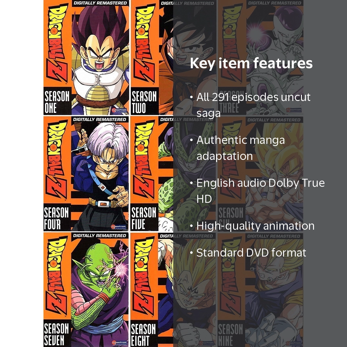 Dragon Ball Z The Complete UNCUT Series Season 1-9 (DVD) - Walmart.com