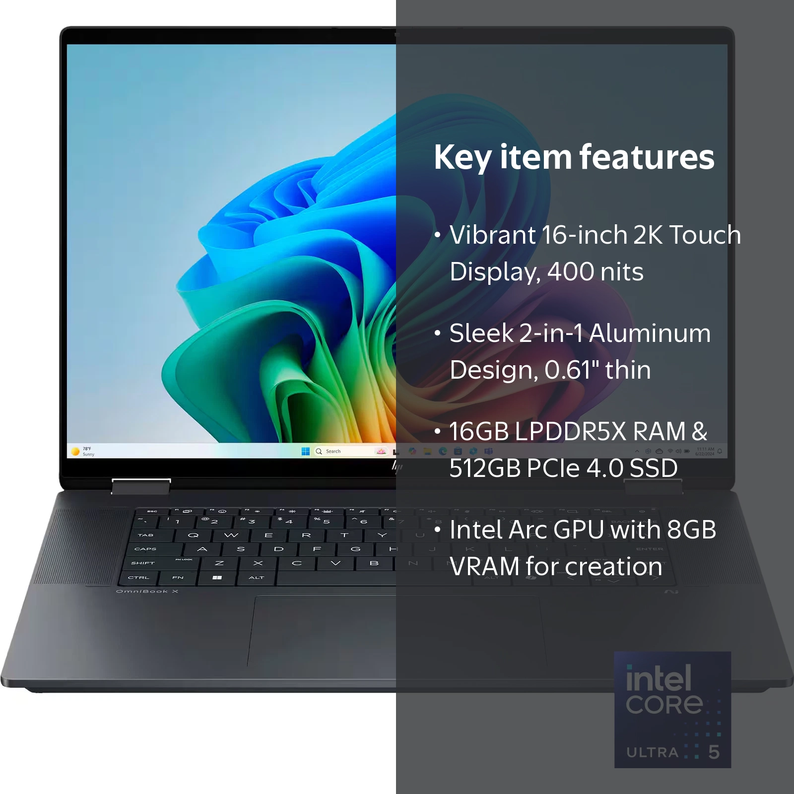 HP - OmniBook X Flip 2-in-1 - Copilot+ PC - 16