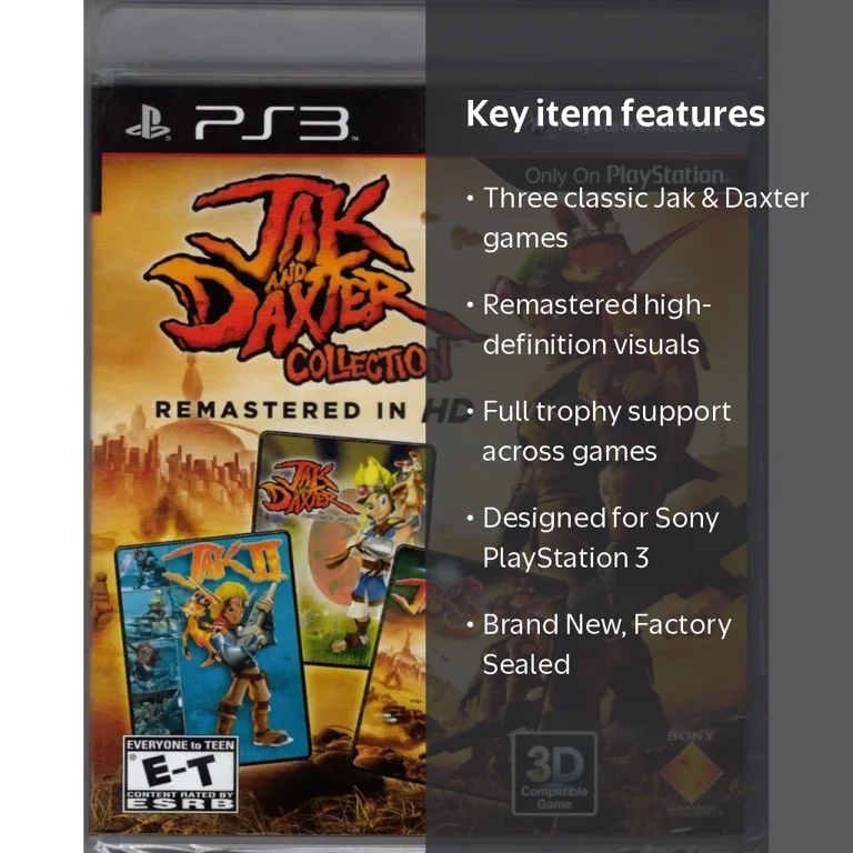 Jak & Daxter Collection PS3 (Brand New Factory Sealed US Version