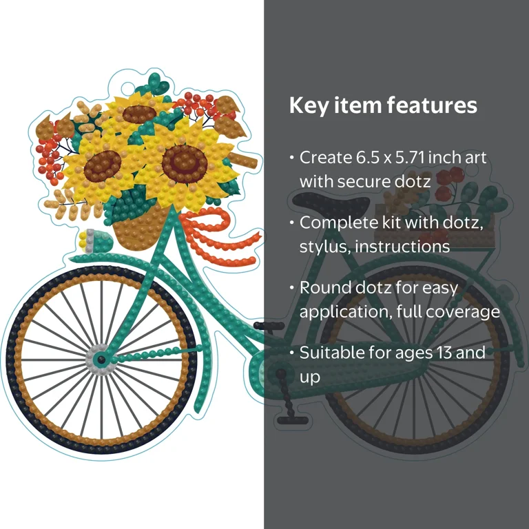 DIAMOND DOTZ® Bicycle Wall Plaque Diamond Painting Kit - Walmart.com