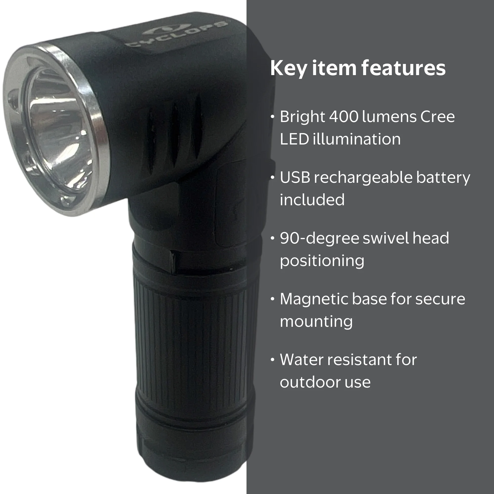 cyclops rechargeable flashlight TF-350 Lumens 5-Watt LED Bulb Battery Powered Handheld Pocket for Camping, Hiking, Emergency : Sports & Outdoors Whether youre camping Cyclops 1000-Lumen Rechargeable LED Spotlight